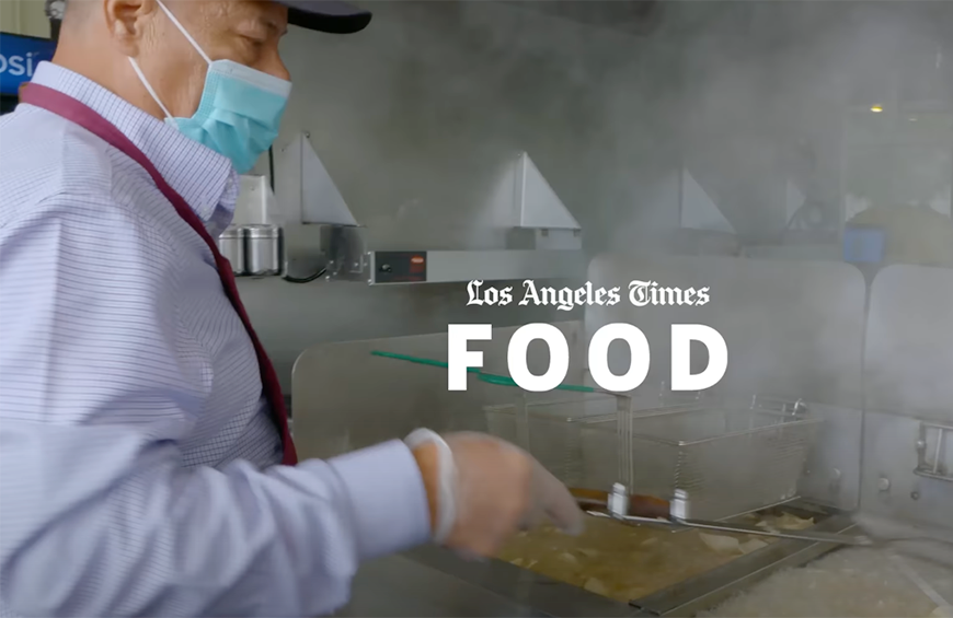 Chef working in the Tito's Tacos kitchen