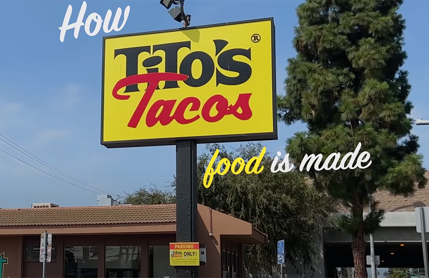The iconic Tito's Tacos sign