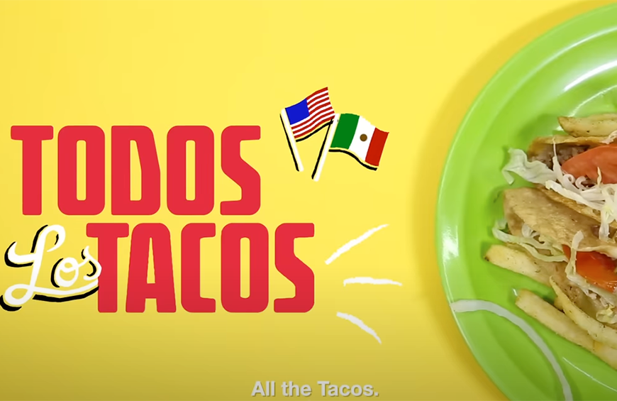 Screen grab of Munchies Tito's Tacos video